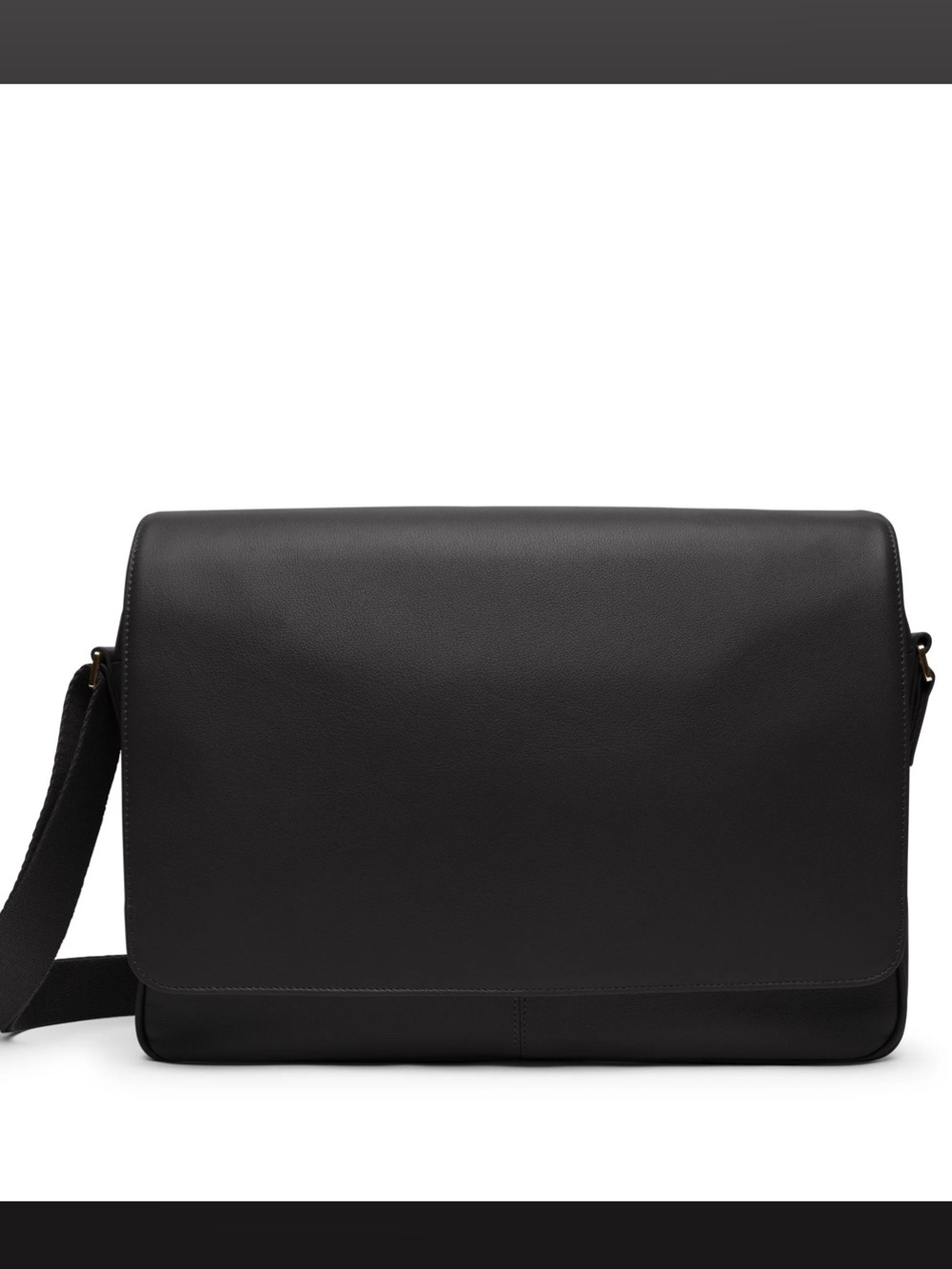 Leatherology Laptop Messenger Bag Black Onyx Full Grain Leather Briefcase Travel